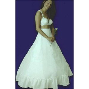 Full Slip 4 Tier Lace Edge Single Ruffle